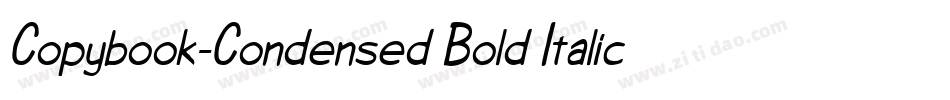 Copybook-Condensed Bold Italic字体转换
